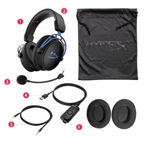 Auriculares originales Hyper X <span class=keywords><strong>Cloud</strong></span> <span class=keywords><strong>Alpha</strong></span> <span class=keywords><strong>HyperX</strong></span>-<span class=keywords><strong>Cloud</strong></span> <span class=keywords><strong>Alpha</strong></span> <span class=keywords><strong>S</strong></span> Gaming Ps4 Auriculares con micrófono para juegos móviles - Product Image 4