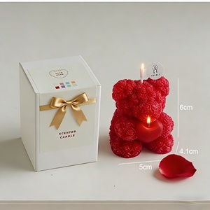 Vela de Cera de Soja Hecha a Mano con Forma de Concha, Regalos de Oso Rosa de Venta Caliente para Decoración, Adornos Creativos para el Hogar para Navidad y Acción de Gracias - Product Image 5