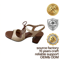 Großhandel Blockabsatz Slingback Sandalen mit Schnürung vorne und Schleifendesign, offene Zehenpartie, Sommerkleidung, Alltagsschuhe, unterstützt OEM ODM