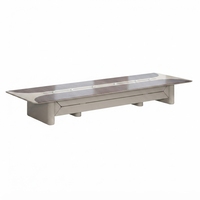 Ensemble de table de conférence moderne de luxe pour 20 personnes, plateau en bois, chaises en cuir, salle de réunion, hôpital, bureau commercial, école