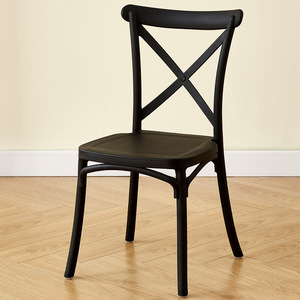 Commercio all'ingrosso nero di plastica croce posteriore seggiolini per bambini all'aperto da giardino banchetto da pranzo sedia per bambini - Product Image 2