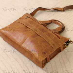 Bolsos para Portátil de Cuero de Búfalo 100% Genuino, Diseño Retro, Maletín Vintage de Cuero, Bolsa de Mensajero, Maletines de Cuero OEM - Product Image 2
