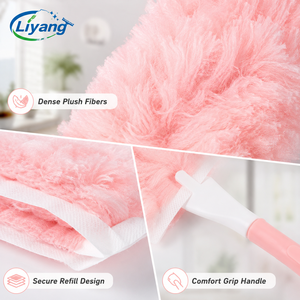 Recharges de dépoussiéreur électrostatique en microfibre personnalisées OEM compatibles avec les chiffons de dépoussiérage jetables <span class=keywords><strong>Swiffer</strong></span> avec poignée en plastique - Product Image 2