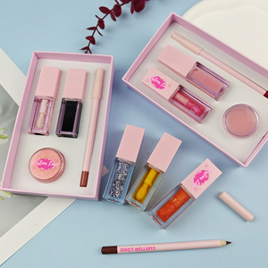 Coffrets Cadeaux de Maquillage Marque Privée avec <span class=keywords><strong>Crayon</strong></span> Contour des Lèvres Mat, Huile Gloss et Gommage Lèvres Vegan aux Saveurs de Fruits – Packaging Inclus - Product Image 4
