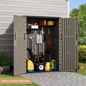 Abri de <span class=keywords><strong>rangement</strong></span> vertical extérieur étanche de 57 pieds cubes, armoires de <span class=keywords><strong>rangement</strong></span> pour jardin, cour, maternelle - Product Image 4