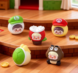 Figurines en résine de héros de dessins animés Kawaii, miniatures de plombiers garçons champignons, statues d'<span class=keywords><strong>anime</strong></span> pour bureau, accessoires de bricolage, vente en gros - Product Image 4