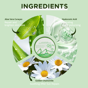 Logotipo privado OEM después del cuidado del sol cara y cuerpo <span class=keywords><strong>Gel</strong></span> de <span class=keywords><strong>Aloe</strong></span> <span class=keywords><strong>Vera</strong></span> calmante Natural 98% <span class=keywords><strong>Gel</strong></span> de <span class=keywords><strong>Aloe</strong></span> <span class=keywords><strong>Vera</strong></span> hidratante puro para la piel - Product Image 2