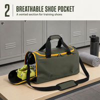 Sac de voyage pour homme avec compartiment à chaussures séparé (sec/humide), sac de sport et de voyage d'affaires, avec bandoulière, portable