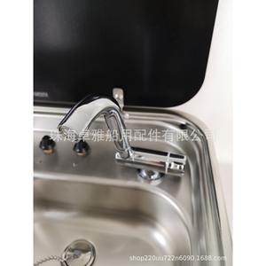 Cuisinière à gaz GPL à double brûleur/combinaison évier avec couvercle en verre 600*445*145mm pour camping-cars et yachts Accessoires intérieurs de camping-car - Product Image 3