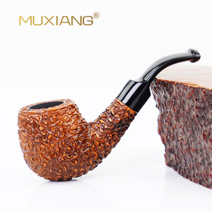 Muxiang Briarwood Pipe Bent Type 3mm Tenon Jointed Handmade Tobacco Pipe - Product Image 4
