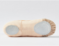 Chaussons de danse en cuir véritable à semelle fendue, chaussures de ballet en cuir pas chères, chaussures de danse souples à semelle fendue pour enfants
