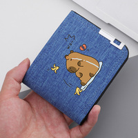 Dompet pendek Retro Korea pria, Dompet keren dan ringan untuk pelajar laki-laki remaja