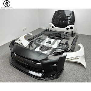 Kit de carrosserie de remplacement en fibre de carbone semi-forgée Top Secret, finition brillante, tissage sergé, pour R35 GTR 2008-2022, pare-chocs avant - Product Image 4