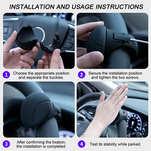 Vente en gros de boule de direction universelle multifonctionnelle pour voiture, booster de direction, accessoire intérieur portable en silicone - Product Image 6