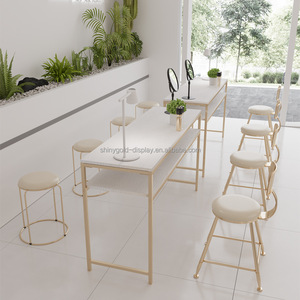 Vendite dirette della fabbrica in legno salone di bellezza nail bar tavoli nail <span class=keywords><strong>studio</strong></span> desk salone mobili manicure vanity desk per unghie - Product Image 5