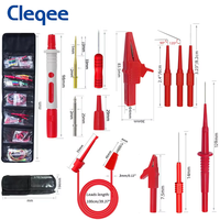 Kit de tests multimètre de 12mm, jeu de sondes à l'arrière avec jeu de sondes remplaçables, connecteur banane, pinces crocodile