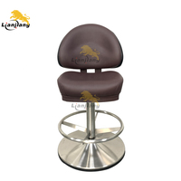 Chaises de casino Chaises de poker de jeu de luxe Chaises de machine à sous en cuir véritable avec base ronde