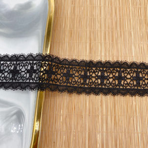 Pizzo Ricamato 3D per Scarpe e Accessori d'Abbigliamento, Bordatura in Poliestere Idrosolubile con Design Traforato, Larghezza 4,9 cm - Product Image 5