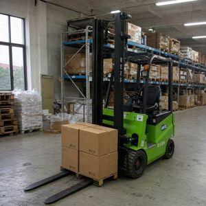 Chariot élévateur électrique compact à prix d'usine, capacité 1-3,5 tonnes, neuf, pour restaurant et entrepôt, structure de mât de levage, batterie plomb-acide, 4x4 - Product Image 1