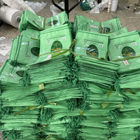 Sac tissé en PP vert du fabricant d'origine pour l'agriculture, laminé BOPP, imprimé sur mesure, résistant à l'humidité, sac à farine 10kg 25kg
