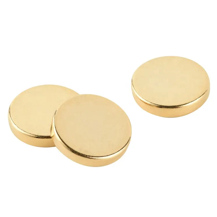 Aangepaste Grootte Gouden Beplating Grote Kleine Magneet Goud Coating Super Sterke Neodymium Permanente Magneet