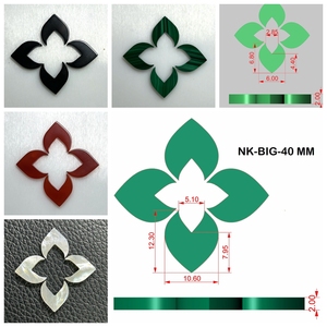 <span class=keywords><strong>Robert</strong></span> Tamaño grande 25mm 40mm Natural Verde Malaquita Concha blanca Trébol de cuatro hojas Piedra preciosa - Product Image 2