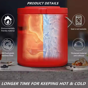 Custom Stainless Steel Insulated Cooler 3 Layer Bucket Multi-combination Food Container Household Commercial - Product Image 2
