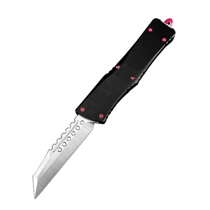 Couteau de poche multifonctionnel EDC pour l'extérieur, à ouverture coulissante, en acier D2, avec manche en aluminium, OEM, portable, pour le camping et la survie - Product Image 1