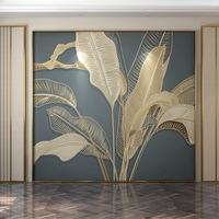 Wallpaper 8D Stereo untuk Ruang Tamu, Wallpaper 5D Relief Mural untuk Dinding TV, Bahan Non-Woven Anti Kusut, Mudah Dipasang Sendiri untuk Apartemen