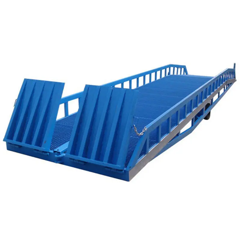 Heavy Aluminum Portable Ramp Towable Mobile Dock Xe Chăn Nuôi Container Loading Ramp Để Bốc Dỡ