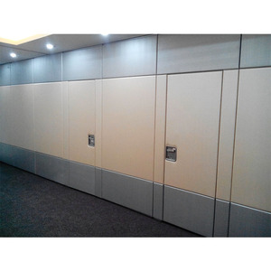 Aluminium Schall dichte Falt trennwand Schiebe wände Bedienbare bewegliche Tür Büro abteilung Hotel anwendungen Sperrholz <span class=keywords><strong>HPL</strong></span>-Tür - Product Image 5