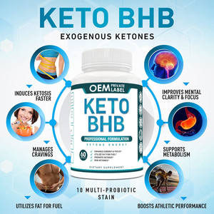 Pilules de capsule de keto efficaces d'OEM avec le supplément exogène pur de gestion de poids de poudre de cétones de BHB pour des adultes amincissant - Product Image 3