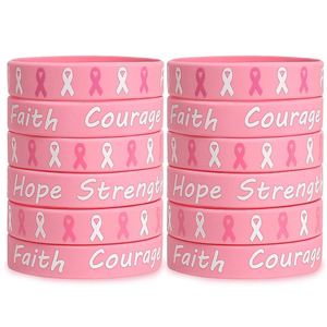 Affordable Personalized Logo <b>Pink</b> Wristbands Custom Wide Rubber Wristbands for Events - Product Image 2