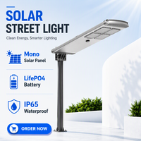 Lampe solaire LED extérieure 40W 6800LM IP65 étanche en alliage d'aluminium pour éclairage routier