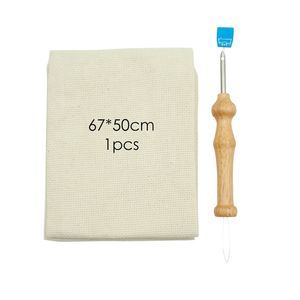 เข็มปักผ้าด้ามไม้ พร้อมผ้ามอนก์คลอธ 67*50 ซม. และชุดไหมพรม - Product Image 2