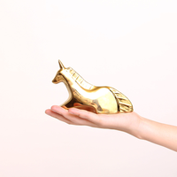Figurines d'animaux en céramique miniatures créatives minimalistes modernes, petites décorations en porcelaine lisse, élégantes pour la décoration de bureau et de la maison