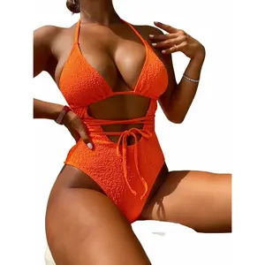 Venta caliente Summer Lady Water Soluble Girl Chicas En Bikini Transparente Xxxl Traje de baño de moda