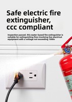 Extincteur portatif à eau 2025, 3,6 kg, pour usage domestique, certifié 3C, couleur rouge, conforme aux normes, nouveau