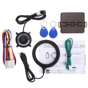 Car Keyless Start System <b>12V</b> Universal One Button Start <b>Switch</b> With RFID Anti Theft Device For Vehicle Modification - Product Image 1