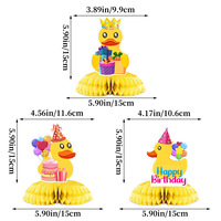 Fournitures pour fête d'anniversaire sur le thème du canard, bannières, guirlandes, ballons, spirales, tourbillons, décorations de gâteaux, décorations de fête d'anniversaire