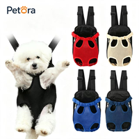 Sac à dos de transport pour animaux de compagnie Petora, en maille, mains libres, avec sangles réglables à l'avant, pour petits chiots, chats, chatons, voyages en plein air