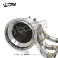Tuyau d'échappement droit en acier inoxydable de longueur égale pour Porsche 911 992 GT3 4.0 2017-2023