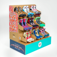 Support d'affichage en carton pour chaussettes, présentoir de comptoir, présentoir de leader, certifié ISO9001, vente en gros d'usine