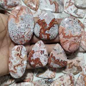 Cabujón de jaspe Rosita natural, venta al por mayor, lote de mezcla de formas y tamaños, cabujón de piedras preciosas Rosita para joyería, la mejor calidad - Product Image 3