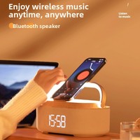 Speaker White Noise Radio FM Lampu Ambient RGB Pengisian Daya Nirkabel Tipe-C Multi-Fungsi Kamar Tidur Rumah OEM