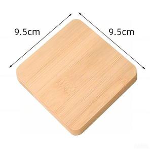 Ensemble de sous-verres en bambou pour boissons Tapis de tasse en bambou durable avec rangement - Product Image 1