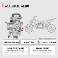 Carburateur PD42J 42 mm pour Yamaha Grizzly 600 660 Raptor YFM 600 660 YFM600 YFM660 Rhino 660 YXR660 ATV UTV Quad