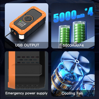 Gonfleur de pneus numérique, outils d'urgence automobile, démarreur portable avec compresseur d'air, démarreur de camion, booster de batterie