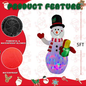Hochwertige Weihnachts dekorationen im Freien <span class=keywords><strong>Blow</strong></span> <span class=keywords><strong>up</strong></span> Doll Infla table Christmas Snowman - Product Image 4
