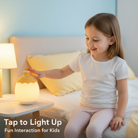 Niedliche Ei-Geburtstagstorte Kinder Kreatives Geschenk USB LED-Betriebene Wiederaufladbare Zimmer-Tischlampe Nachttischlampe Smarte Nachtbeleuchtung